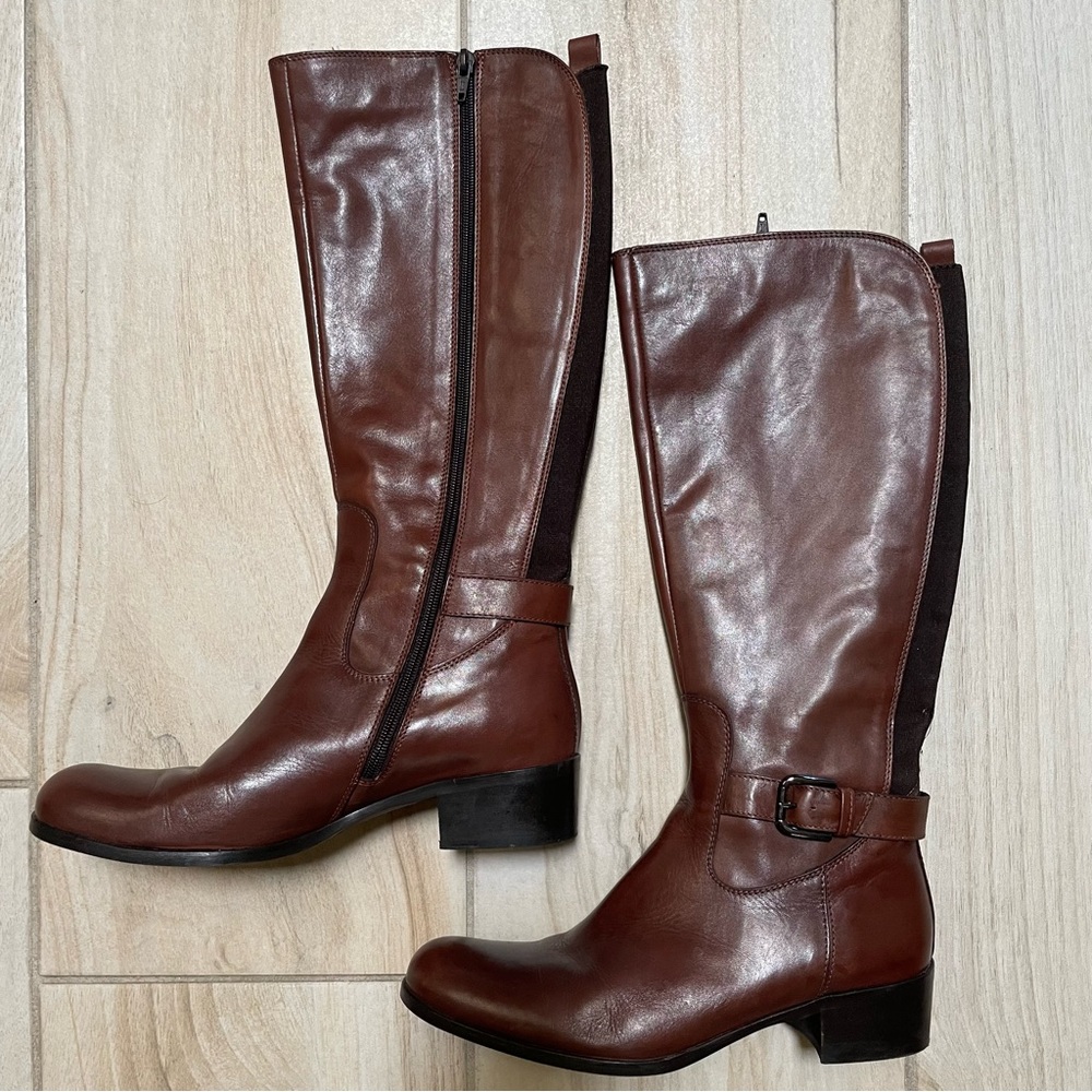 Sesto Meucci Dark Brown Leather Boots 8.5